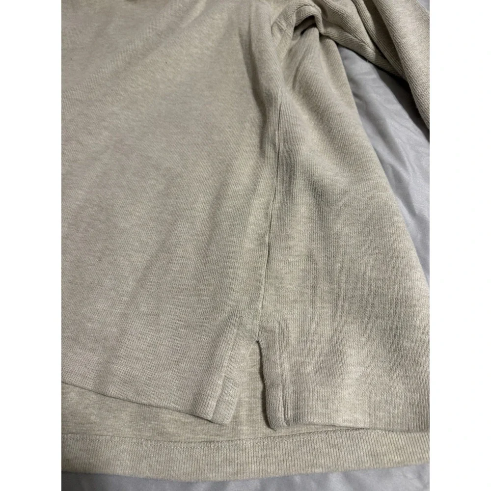 Polo Ralph Lauren Sweater Men's 2XL Cream 1/4 Zip Pullover Mock Neck Brown Pony